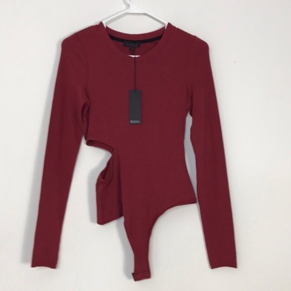 THE RANGE Cutout Long Sleeve Stretch Cotton Bodysuit
Small size - Picture 3 of 5